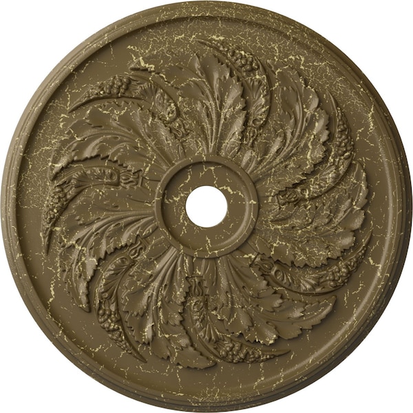 Ekena Millwork Sellek Ceiling Medallion (Fits Canopies up to 9"), 42 1/8"OD x 1 7/8"P, Mississippi Mud Crackle CM42SKMMC - main